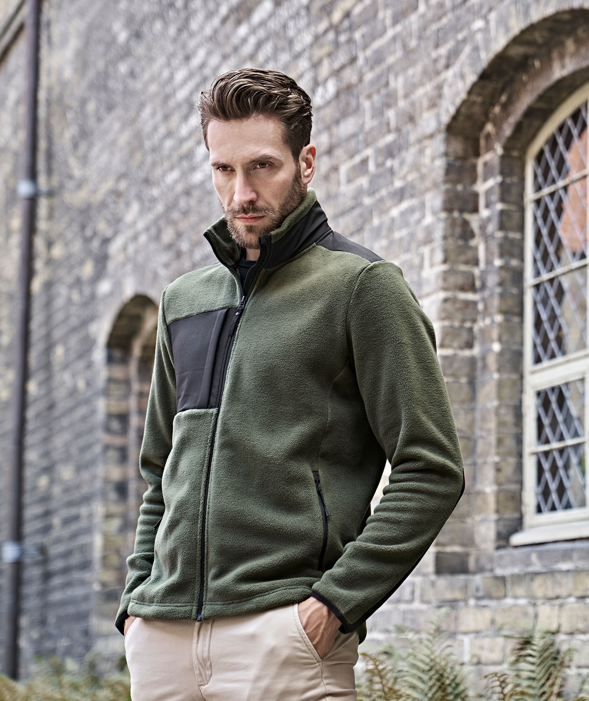 Tee Jays Mountain fleece jacket, Deep Green/Black, large image number 9