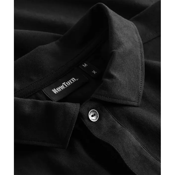 NewTurn Luxury Stretch polo shirt, Black, large image number 3