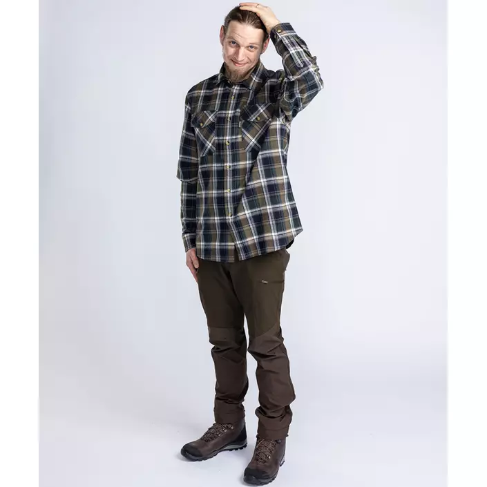 Pinewood Härjedalen regular fit flannel skovmandsskjorte, Green/Navy, large image number 5