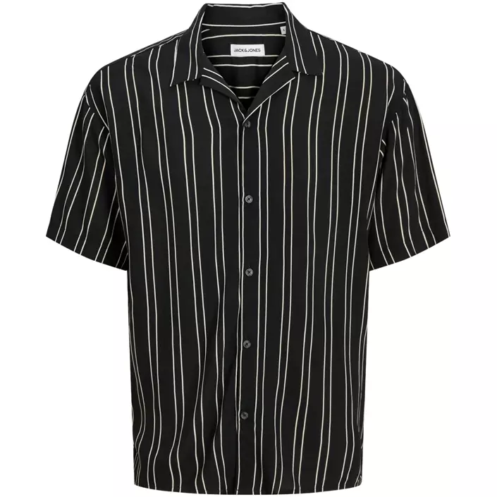 Jack & Jones JJEJEFF STRIPE RESORT kurzärmlige Hemd, Black, large image number 0
