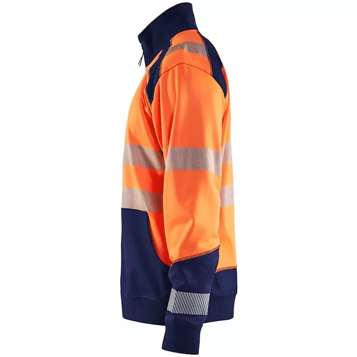 Blåkläder half zip sweatshirt, Varsel Orange/Marinblå, large image number 3