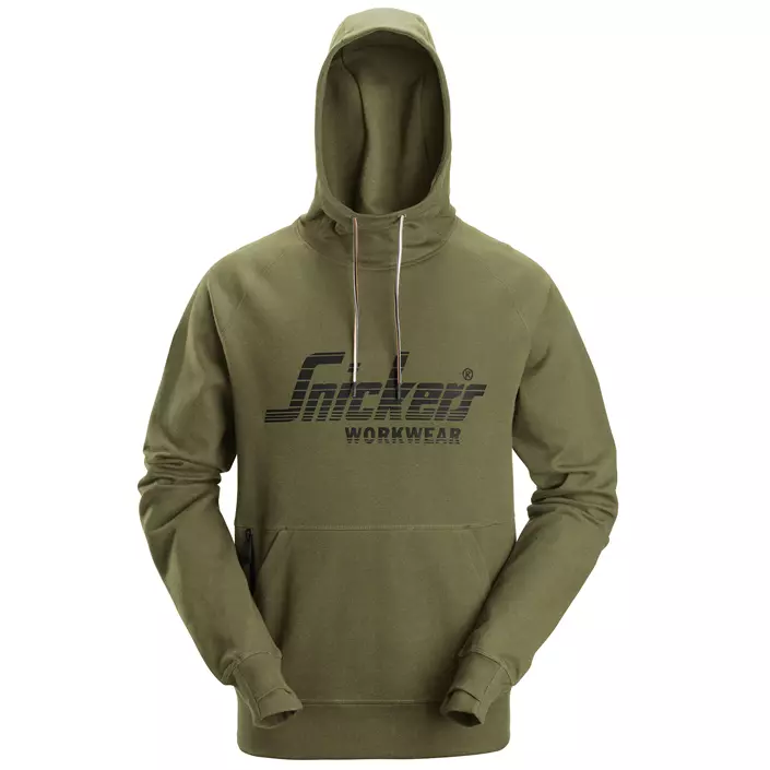 Snickers logo hoodie 2894, Khaki green, large image number 0