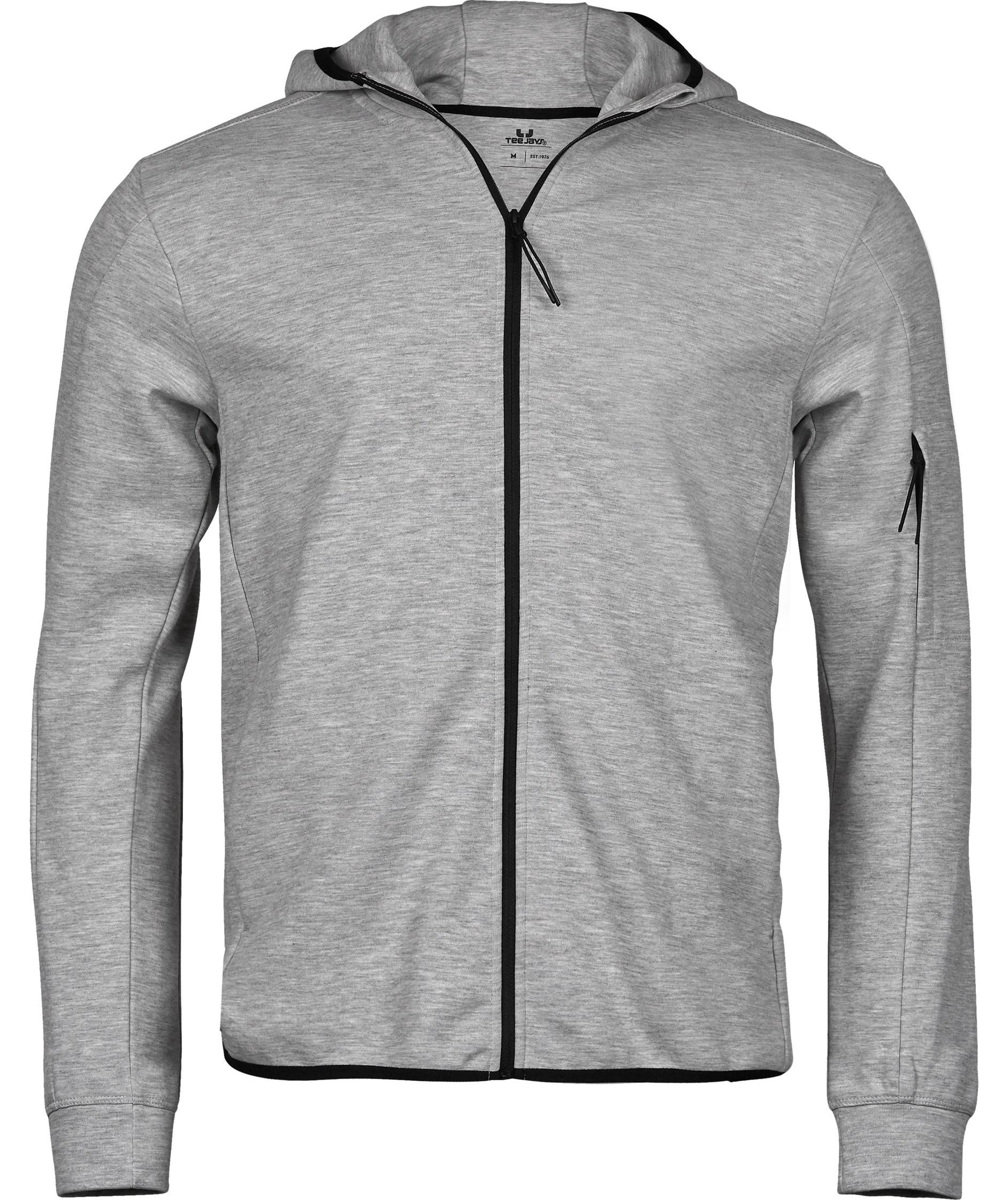 Tee Jays Athletic Hoodie mit ReiBverschluss Heather Grey