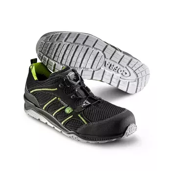 Cofra Stack safety shoes S1P, Black/Green