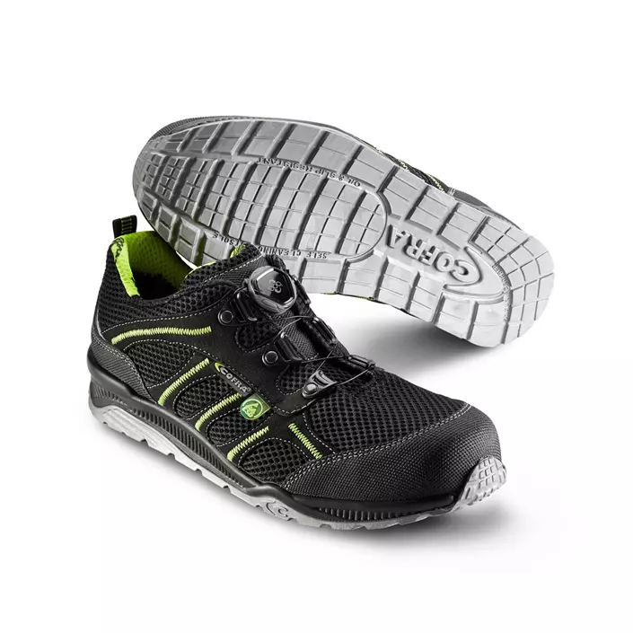 Cofra Stack safety shoes S1P, Black/Green, large image number 0