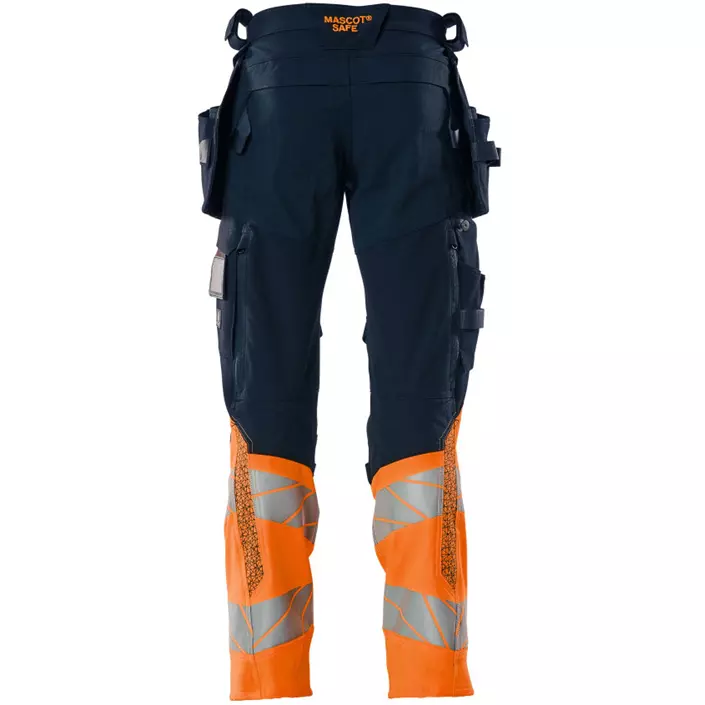 Mascot Accelerate Safe craftsman trousers Full stretch, Dark Marine Blue/Hi-Vis Orange, large image number 1