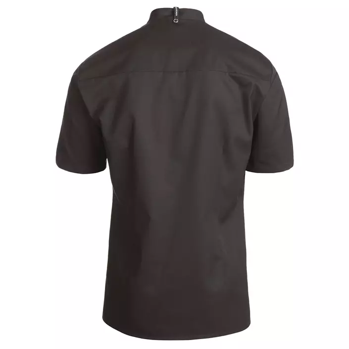 Kentaur modern fit kortermet kokkeskjorte/serveringsskjorte, Svart, large image number 2