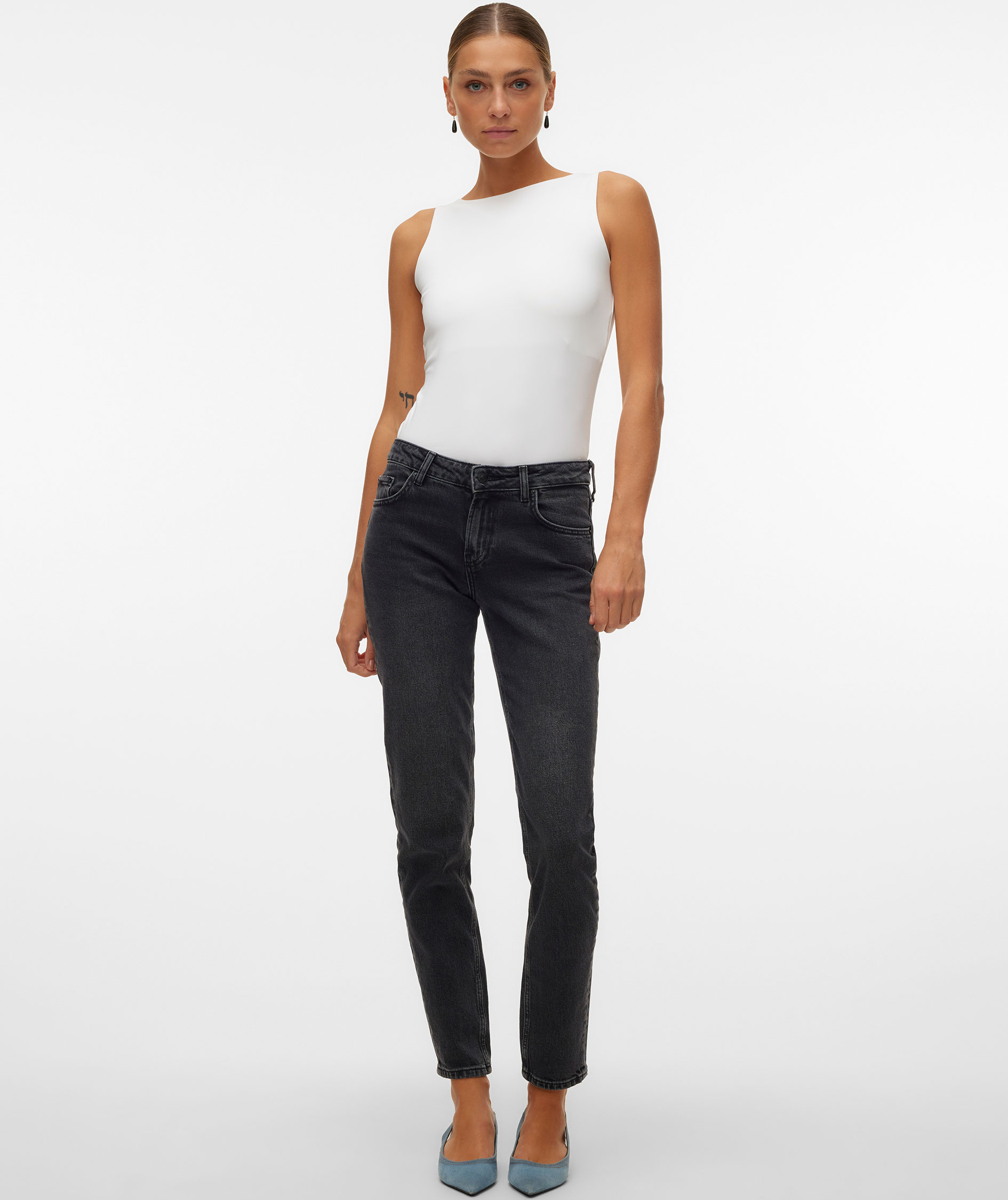 Vero Moda VMMILLION SQUARE 2-way topp dam, Bright White, large image number 3