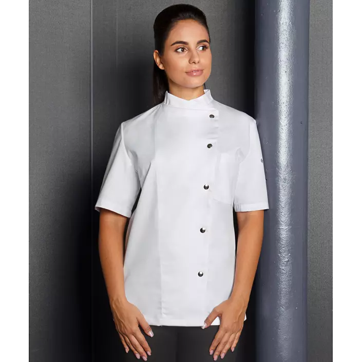 Karlowsky Greta short-sleeved women's chef jacket, White, large image number 1