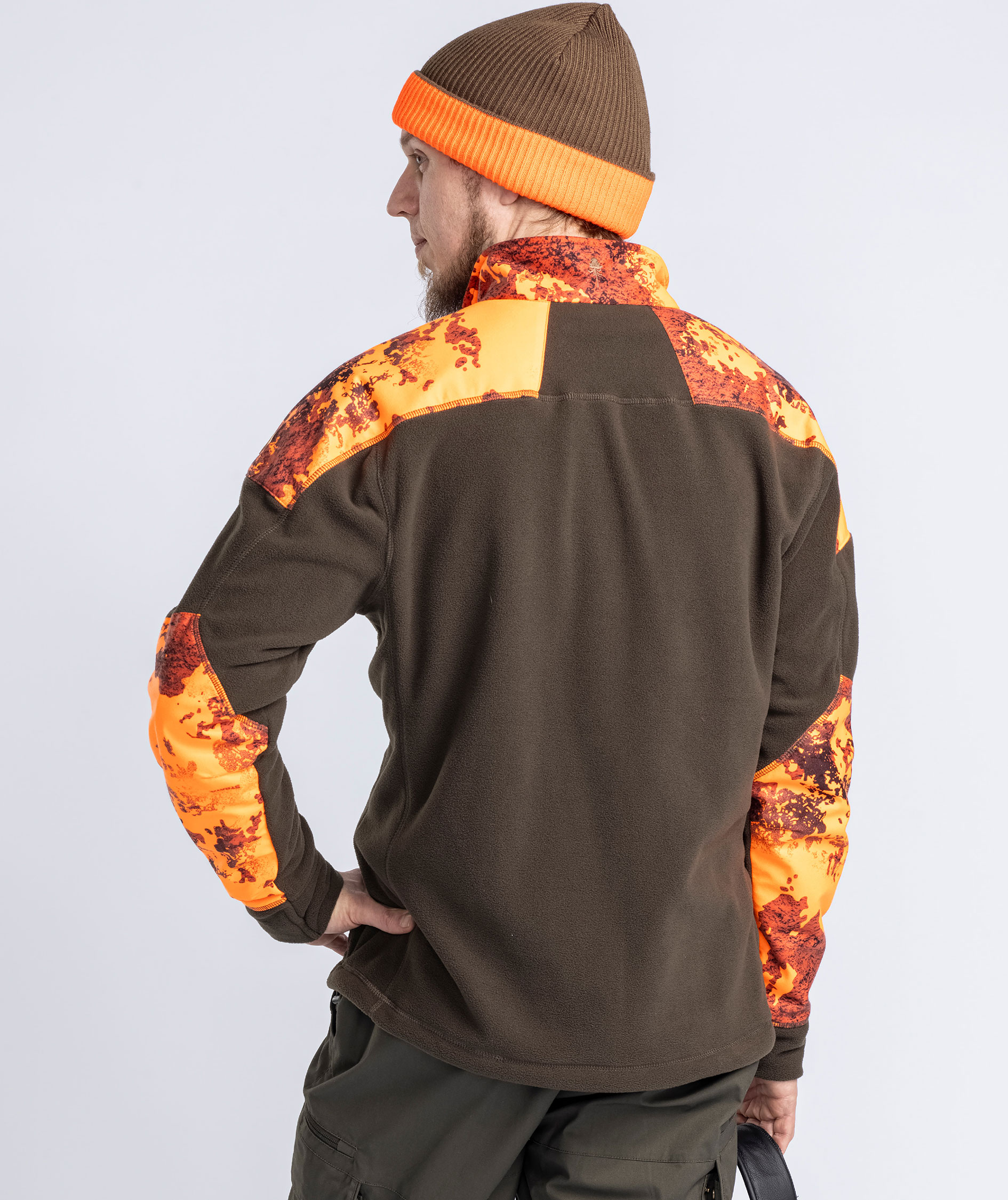 Pinewood&nbsp;Sm&aring;land Hunters Camou fleecejakke, Hunting Brown/Strata Blaze, large image number 3