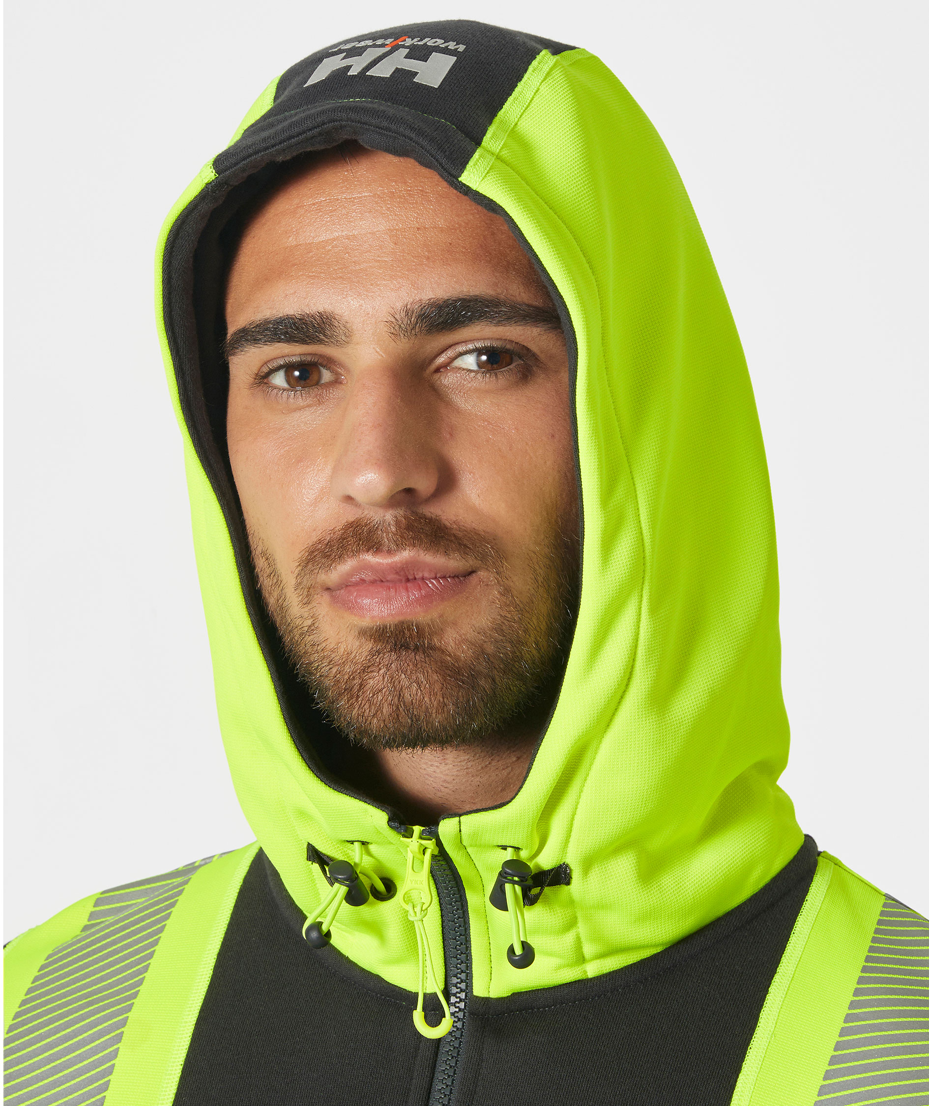 Helly Hansen ICU Hoodie mit Rei&szlig;verschluss, Hi-vis gelb/charcoal, large image number 4