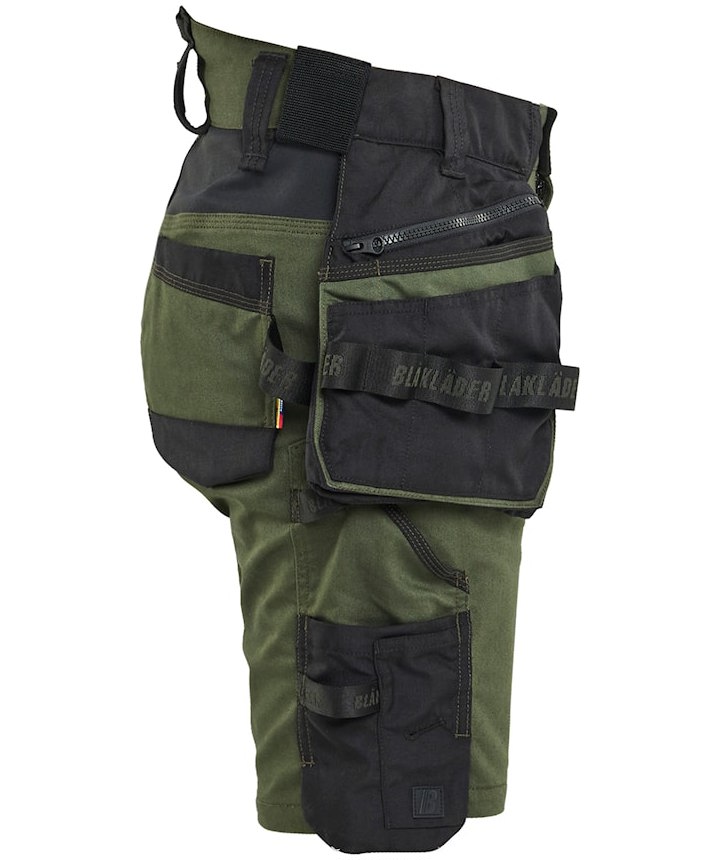 Bl&aring;kl&auml;der Striker hantverksshorts dam, Skog gr&ouml;n/svart, large image number 2