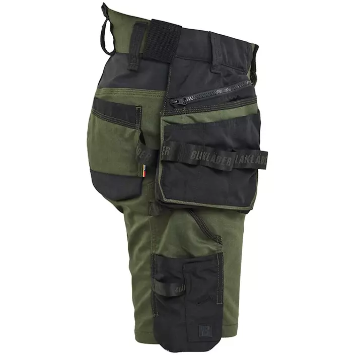 Blåkläder Striker dame håndværkershorts, Skovgrøn/sort, large image number 2