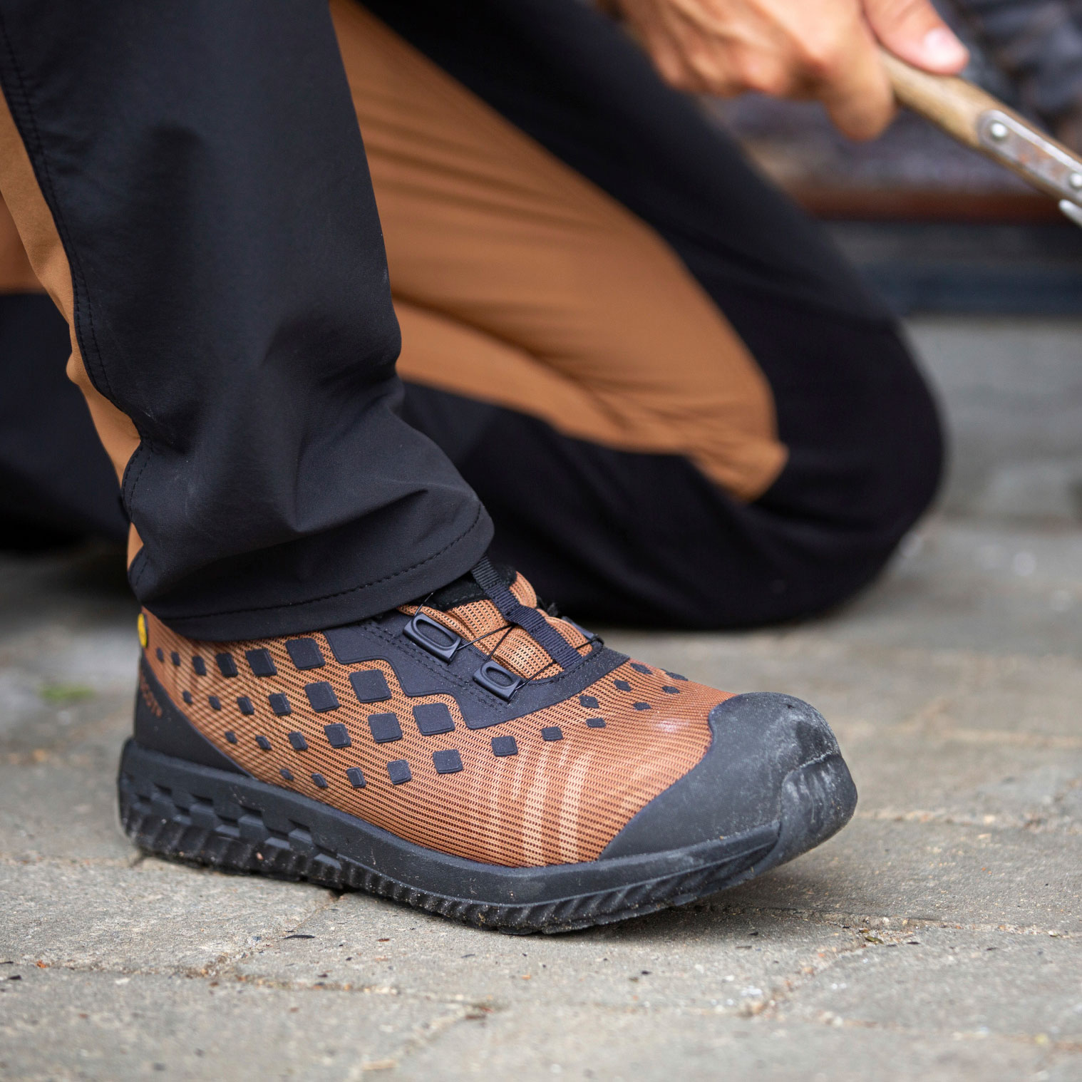 Mascot Customized safety shoes S1P, Nut Brown/Black