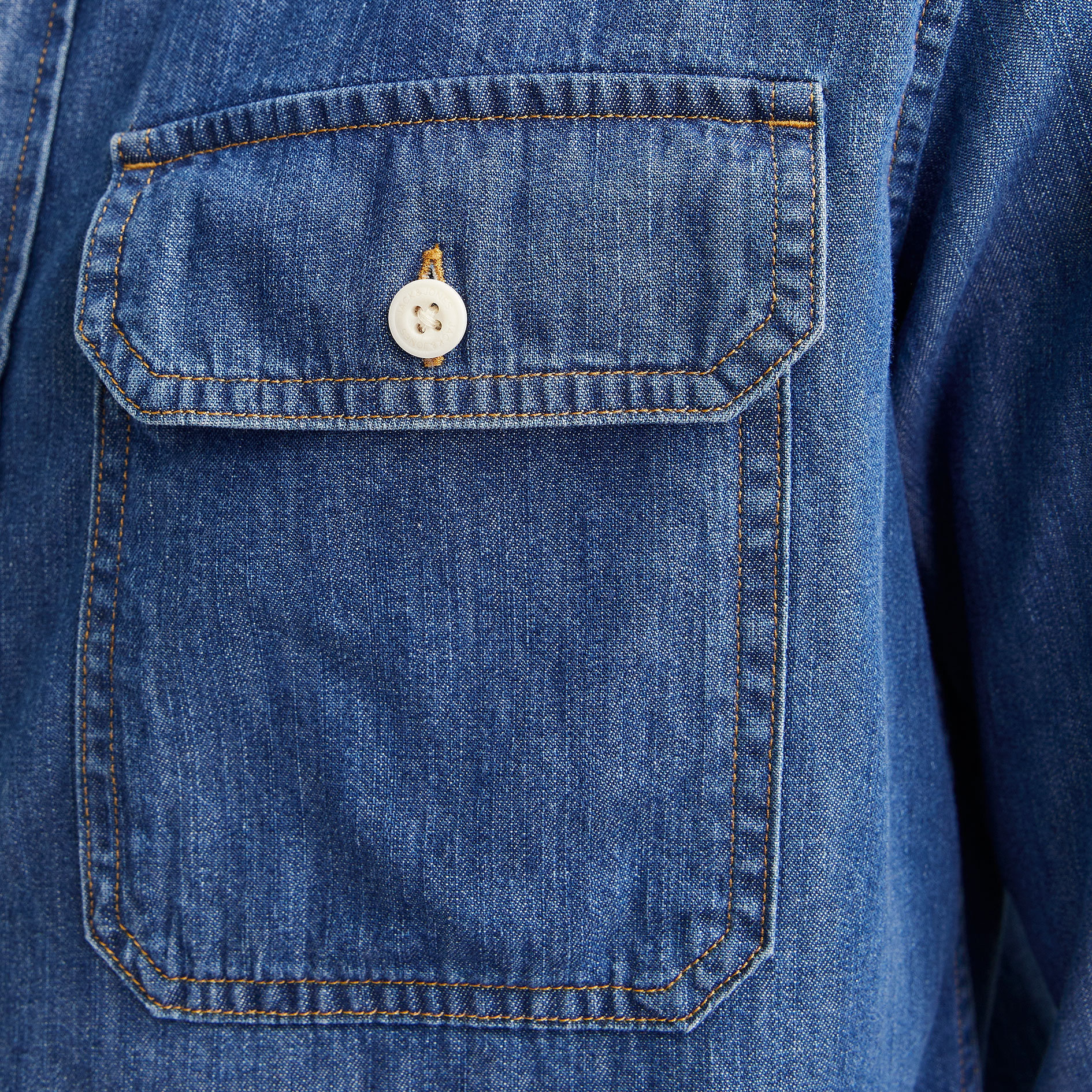 Jack & Jones JJETRAVIS Denim Hemd, Medium Blue Denim, large image number 4