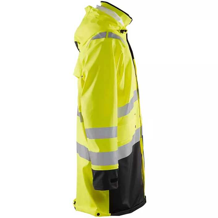 Blåkläder long raincoat, Hi-vis Yellow/Black, large image number 2