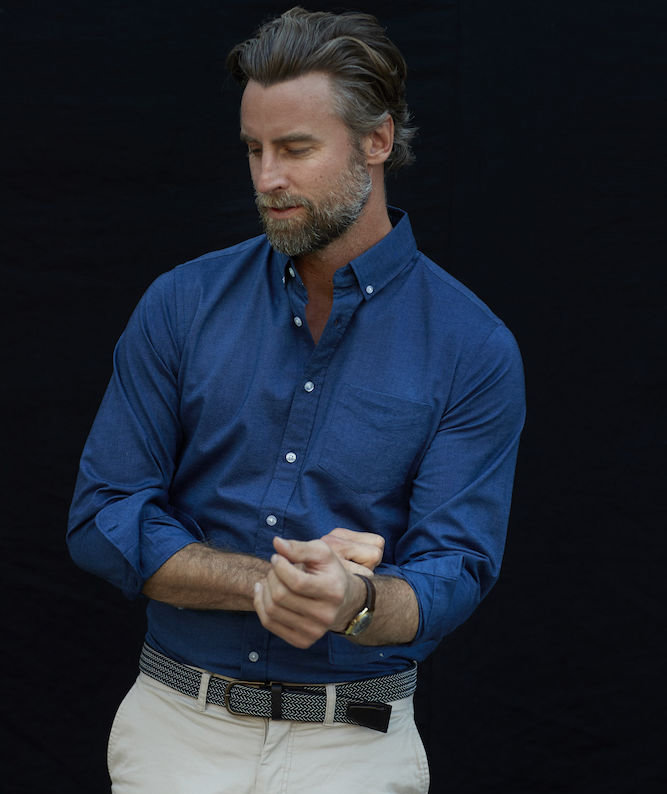 Cutter & Buck Hansville Hemd, Blue Oxford