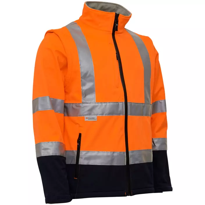Elka Visible Xtreme 2-in-1 softshell jacket, Hi-vis Orange/Marine, large image number 0