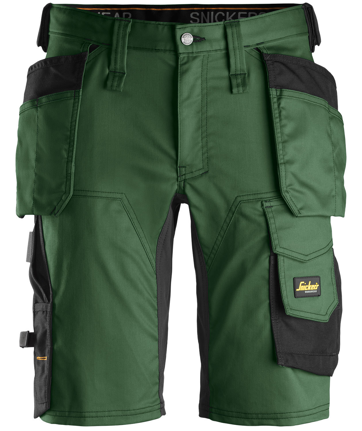 Snickers AllroundWork craftsman shorts 6141, Forest green/black, Forest green/black, swatch