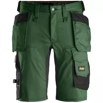 Snickers AllroundWork craftsman shorts 6141, Forest green/black