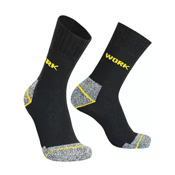 Worik Thermo 5-pack work socks, Grey Melange/Black