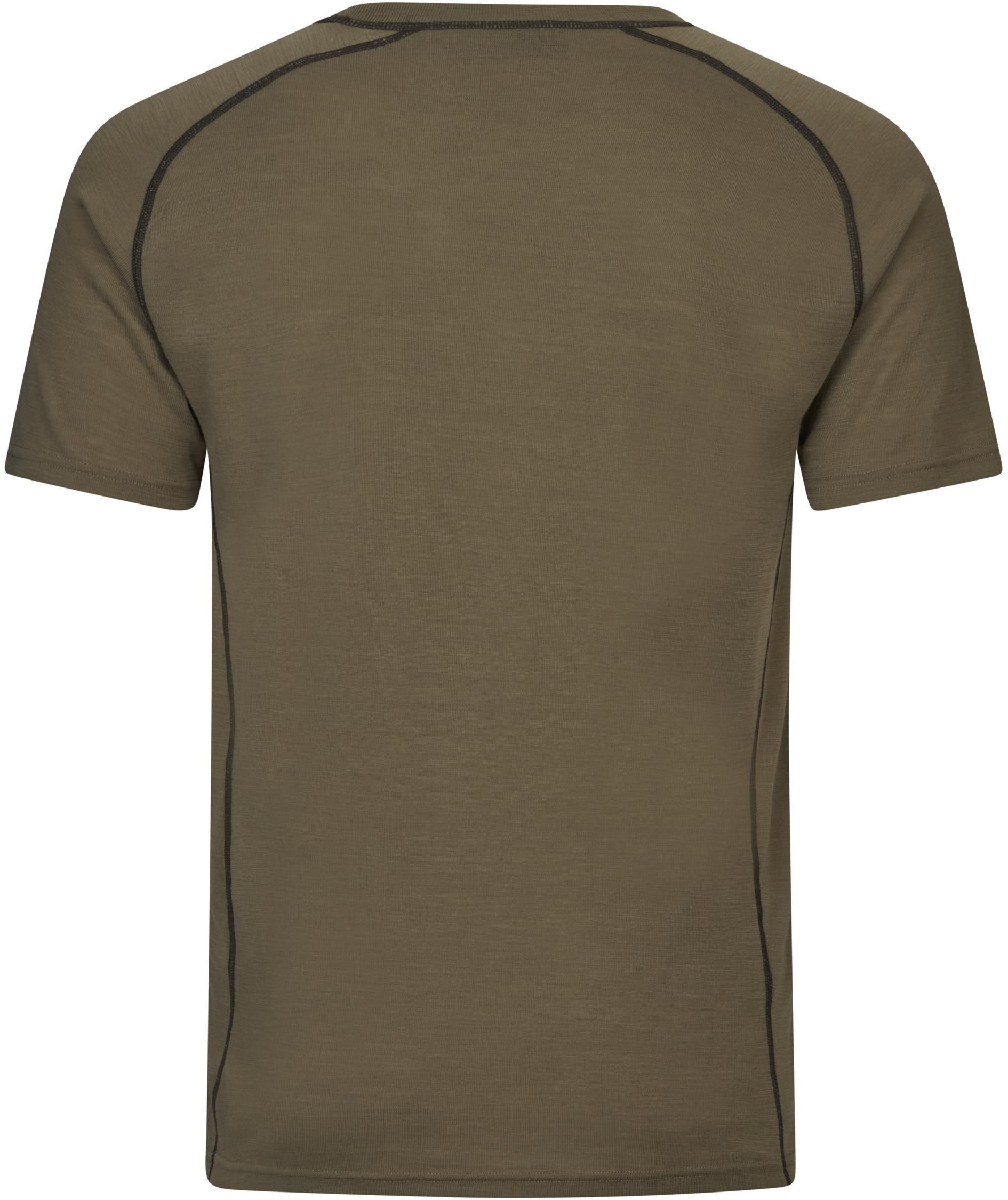 Seeland Apex kort&auml;rmad baselayertr&ouml;ja med merinoull, Covert Green