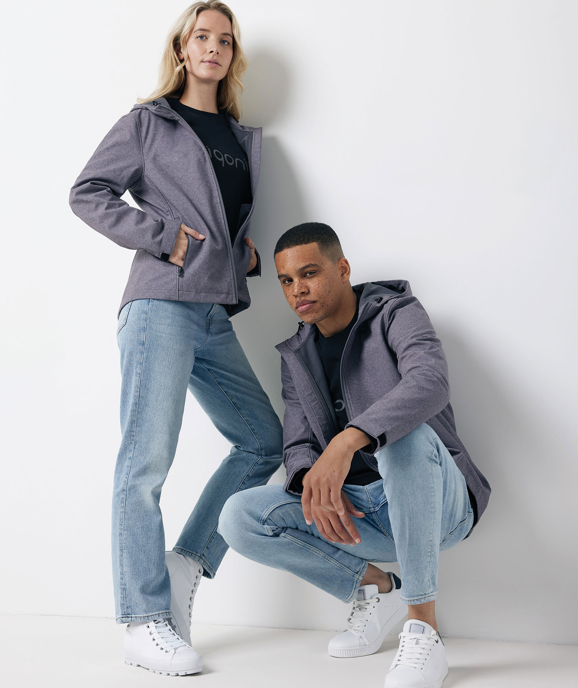 Iqoniq Makalu softshelljacka, Vulcano Heather Grey, large image number 7