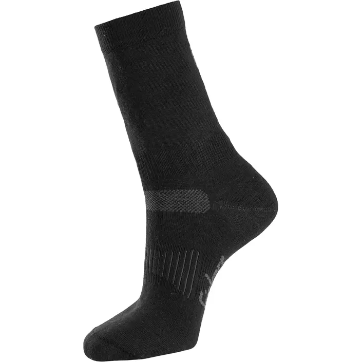 Snickers 2-pack sokker med merinoull, Black, large image number 0