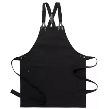 Segers 4078 bib apron with pocket, Black