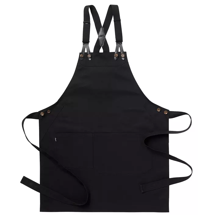 Segers bib apron with pocket, Black, Black, large image number 1