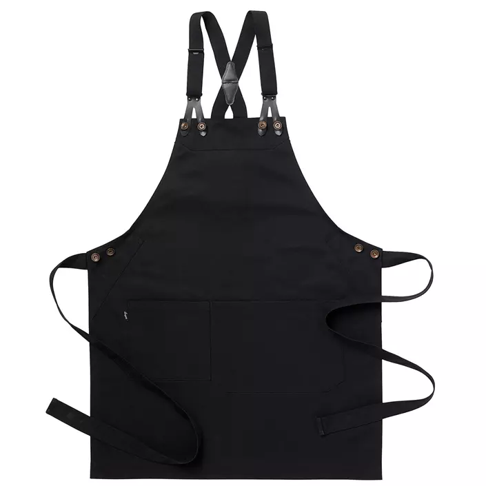 Segers bib apron with pocket, Black, Black, large image number 1