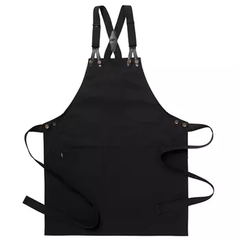 Segers bib apron with pocket, Black