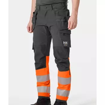 Helly Hansen Alna 4X craftsman trousers full stretch, Hi-vis Orange/Ebony