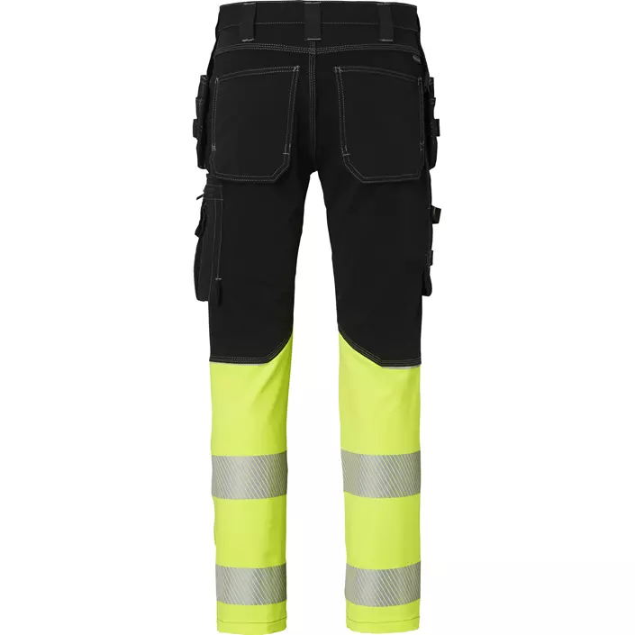 Top Swede craftsman trousers 312 full stretch, Black/Hi-Vis Yellow, large image number 1