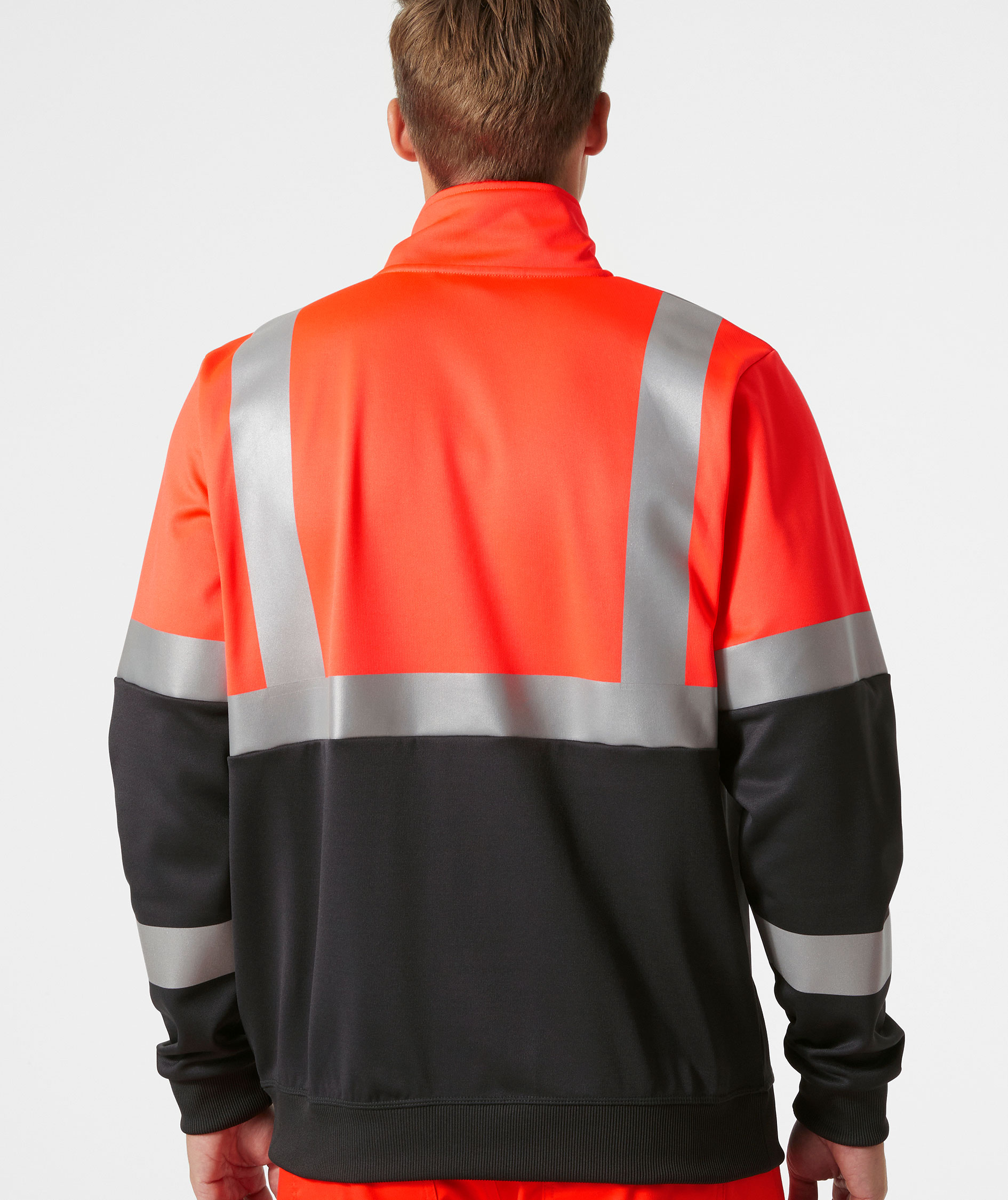 Helly Hansen Addvis half zip sweatshirt, Hi-Vis Red/Ebony, large image number 3