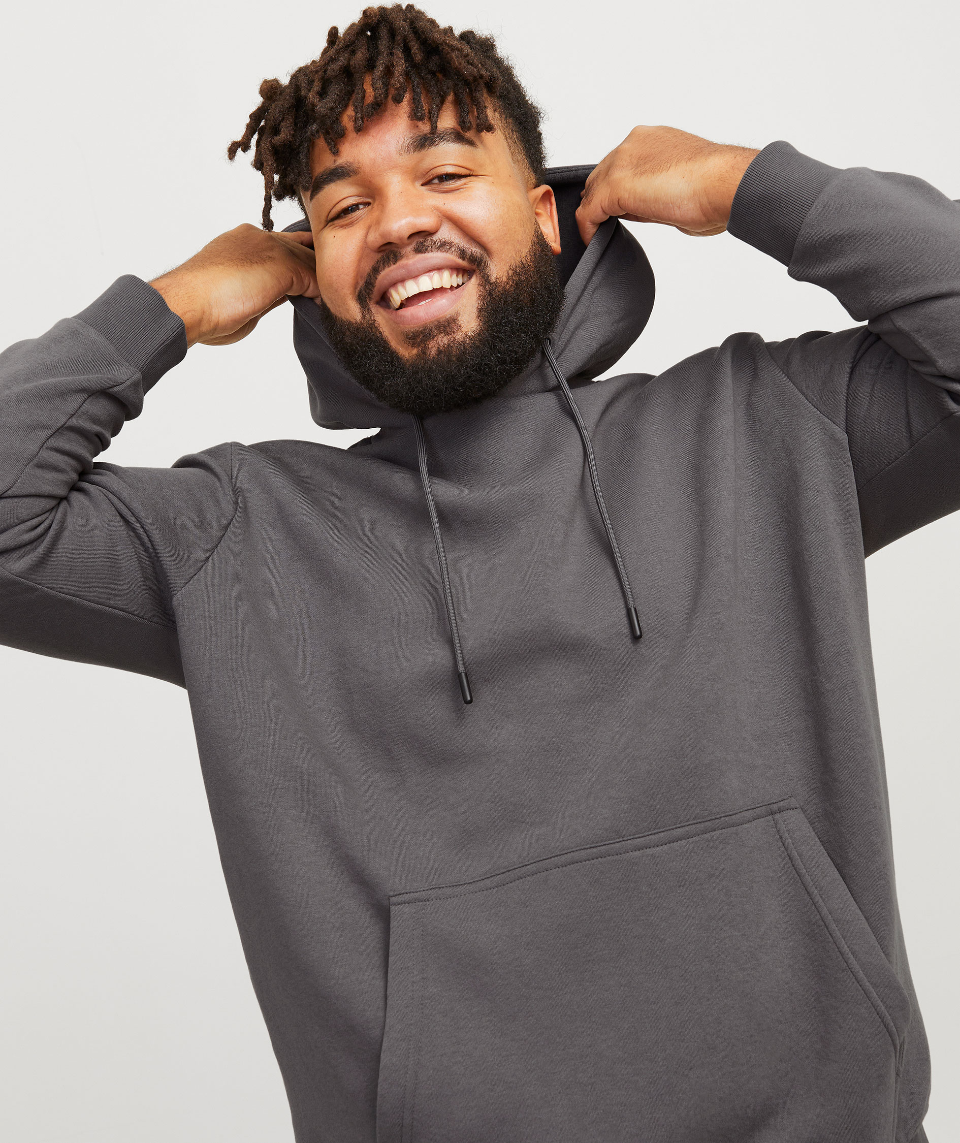 Jack & Jones Plus JJEBRADLEY hoodie, Castlerock, large image number 4