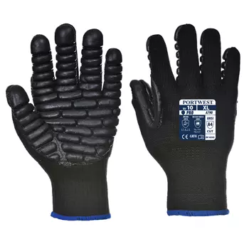 Portwest Vibrationsdämpfender Handschuhe, Schwarz