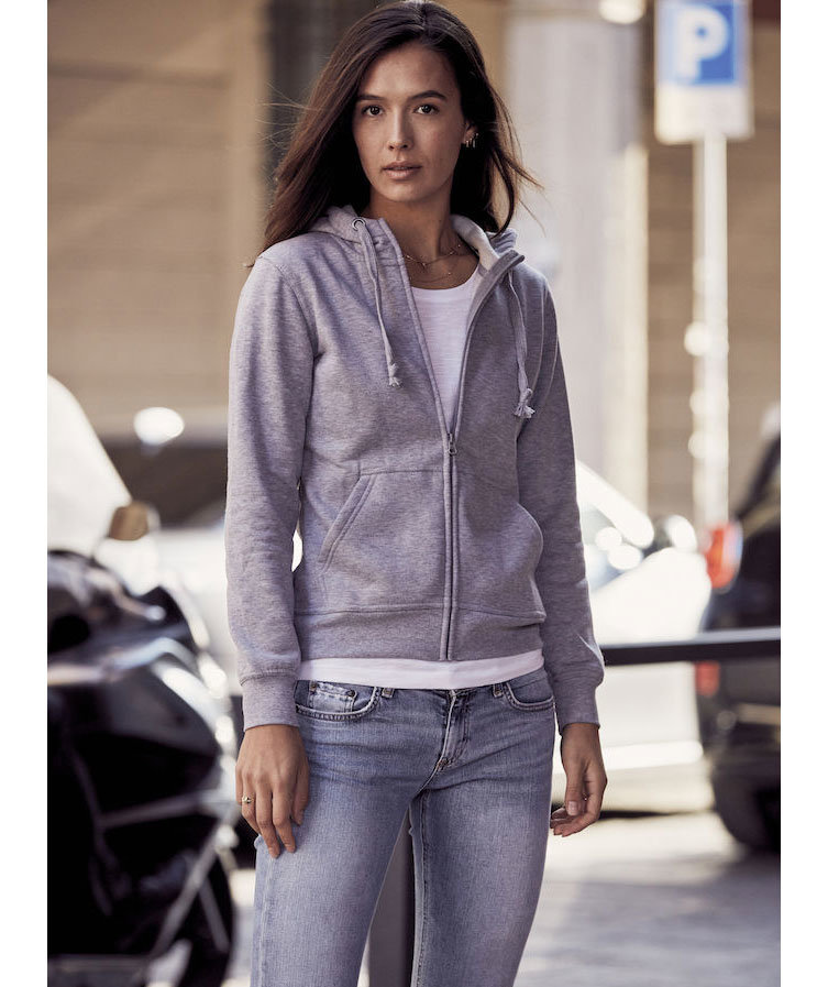 Clique Basic Hoody Zip hoodie dam, Gr&aring;melerad, large image number 4