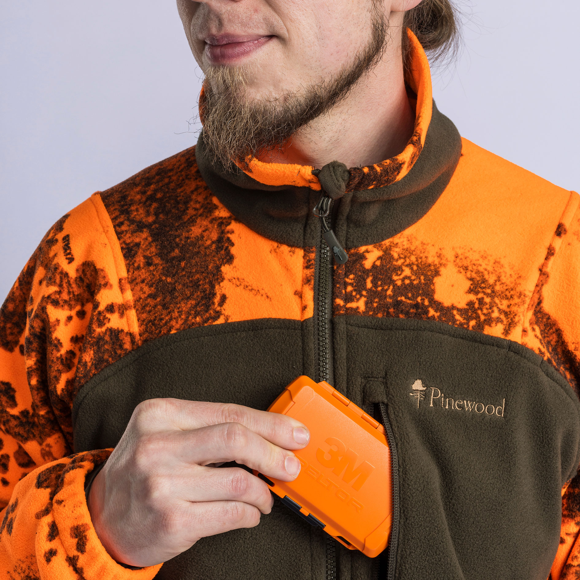 Pinewood&nbsp;Oviken fleecejakke, Strata Blaze/Hunting Green, large image number 5