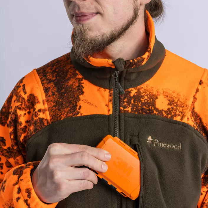 Pinewood Oviken fleecejakke, Strata Blaze/Hunting Green, large image number 5