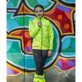 Mascot Accelerate Safe softshell jacket for kids, Hi-vis Yellow/Black