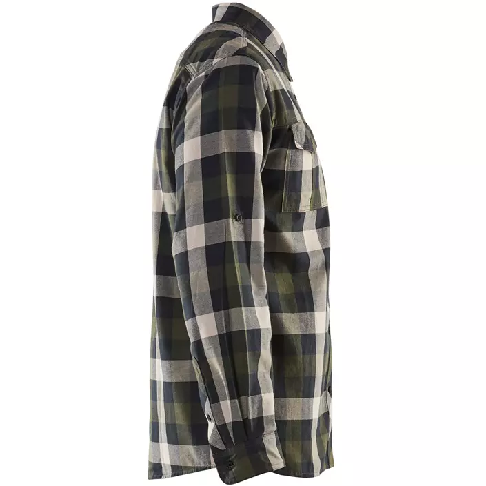 Blåkläder flannel skovmandsskjorte, Olivengrøn/Sort, large image number 3