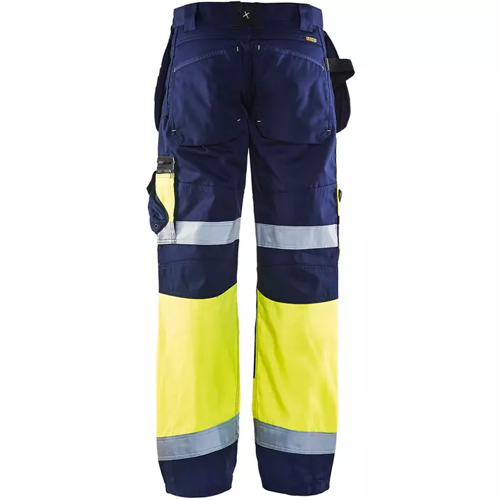 Blåkläder X1500 craftsman trousers, Hi-vis Yellow/Marine, large image number 2