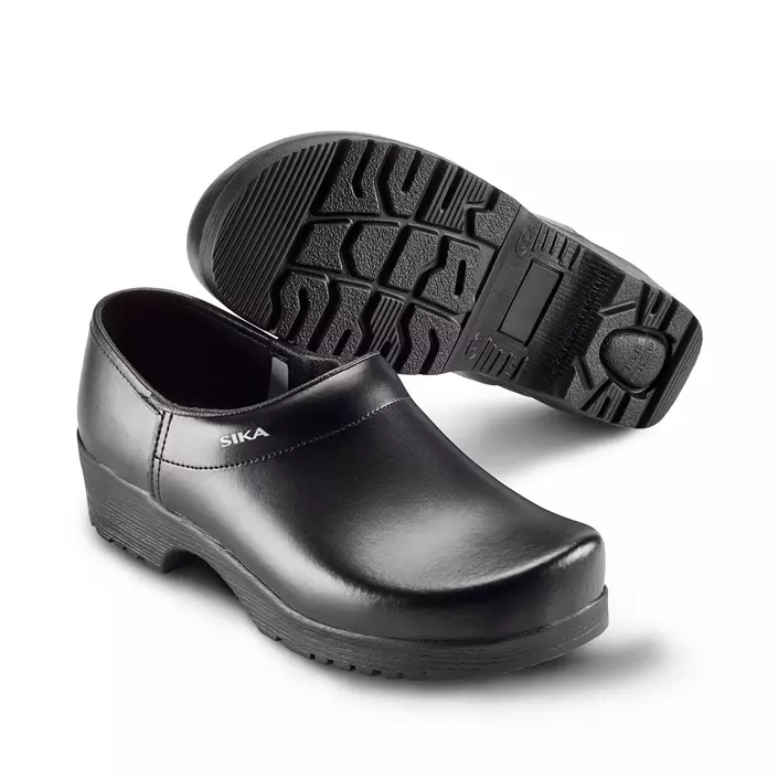 Sika Flexika clogs with heel cover, Black, large image number 0