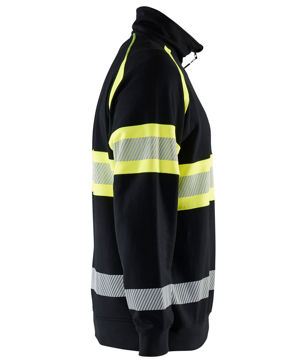 Bl&aring;kl&auml;der half zip sweatshirt, Black/Hi-Vis Yellow, large image number 2
