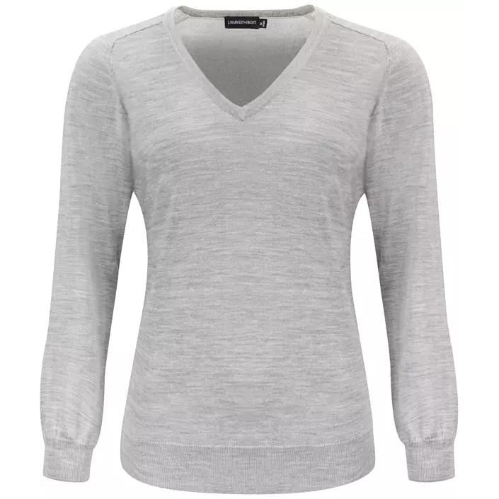 J. Harvest & Frost women's knitted pullover with merino wool, Light Grey Melange, large image number 0