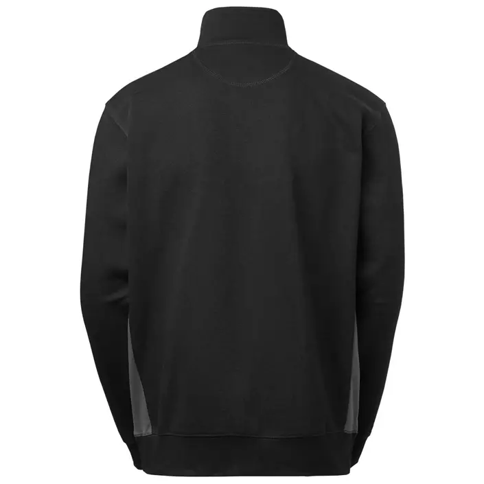 South West Webber  sweatshirt med kort lynlås, Sort/Grå, large image number 2
