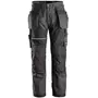 Snickers RuffWork Canvas+ craftsman trousers 6214, Steel Grey/Black