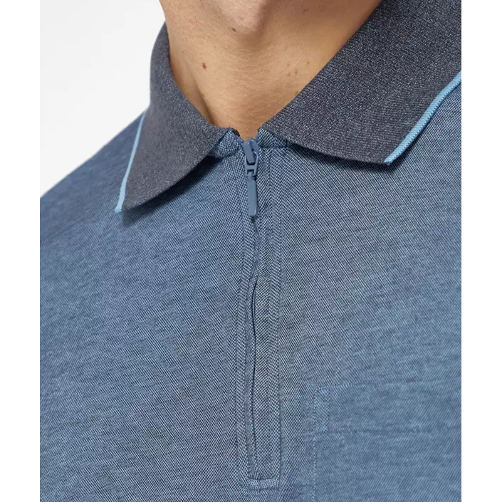 Belika Valencia polo T-shirt med lynlås, Navy melange, large image number 3