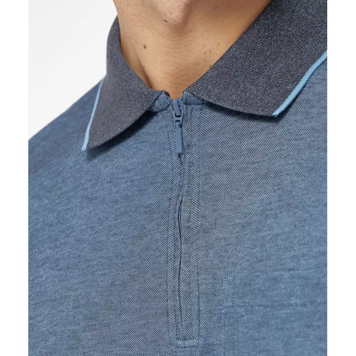 Belika Valencia half-zip polo shirt, Navy melange, large image number 3